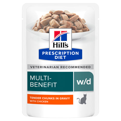 Hill’s Prescription Diet Feline w/d 12x85g blautfóður