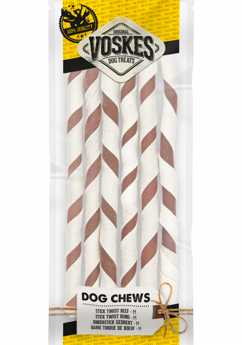 Vokses Dog Chews Stick Twist Beef 6stk